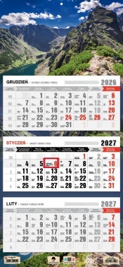 Kalendarz 2027 trójdzielny - Tatry Kościelec