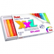 Kredki Pastele olejne Pentel XXL, 12 kolorów (GHT-12) (Uszkodzone opakowanie)