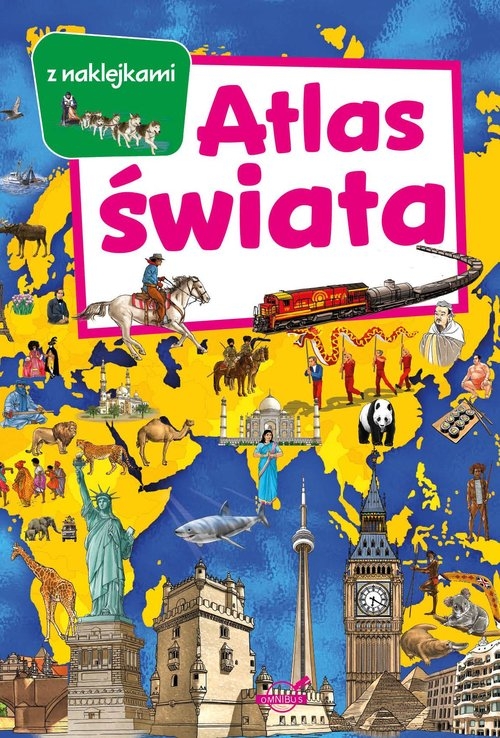 Atlas świata z naklejkami