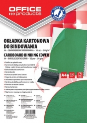 Okładka do bindowania Office Products A4 kartonowa 100 sztuk zielona/skóropodobna (Nr 20232525-02)