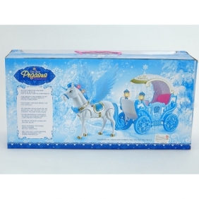 Kareta Adar z koniem i lalką 29 cm, koń chodzący, na baterie, światło, dźwięk (525047)