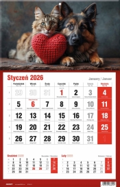 Kalendarz 2026 trójdzielny jednodzielny, 1 szt