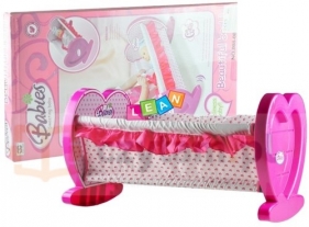 PIĘKNA DUŻA BAJKOWA KOŁYSKA ŁÓŻECZKA DLA LALEK - LeanToys<br />