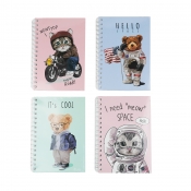 Kołonotatnik A5, 100 kartek - Modern Animals, 1 szt.