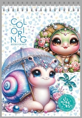 Kolorowanka 148x210 z naklejkami 26obrazków Ślimak