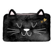 Piórnik saszetka pluszowa - Black Cat