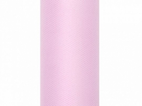 Tiul Partydeco gładki, jasny róż, 0,8 cm x 9 m (TIU80-081J)