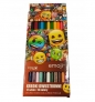 Kredki dwustronne 18 cm - Emoji, 12 szt./24 kol.