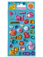 Naklejki Puffy Cats 3D