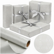 Papier ozdobny Srebrny Liść X-Strong 57cmx25m