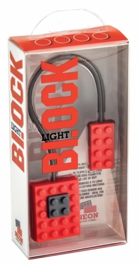 Block Light - lampka do książki NEON - czerwona