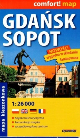 Comfort!map Gdańsk,Sopot 1:26 000 plan, midi 2018 - Opracowanie zbiorowe