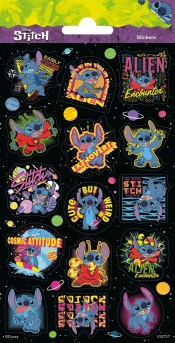 Brokatowe naklejki Stitch