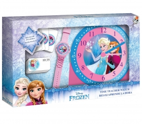 Zestaw do nauki o czasie z zegarkiem i kartami do gry - Frozen (WD19807)