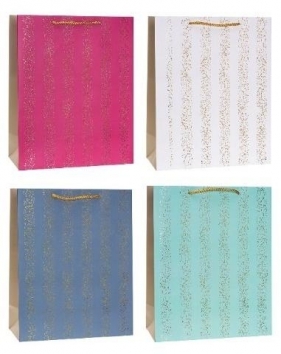 Torebka ozdobna 31x42x12cm hot-stamp mix ROZETTE