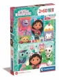 Clementoni, Puzzle Super Kolor 2x60: Koci Domek Gabi (24804)