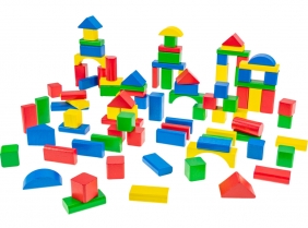 Heros, Drewniane kolorowe klocki 100 el. w pudełku