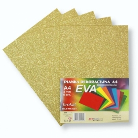 Pianka brokatowa A4 Eva złota biodegradowalna 5szt