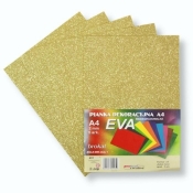 Pianka brokatowa A4 Eva złota biodegradowalna 5szt