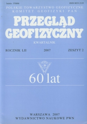 Przegląd Geofizyczny Rocznik LII 2007 Zeszyt 2