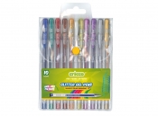 Długopisy żelowe brokatowe Cricco, 10 kolorów (CR815W10)