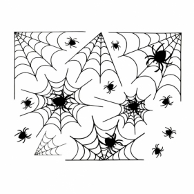 Dekoracja elektrostatyczna pajęczyna