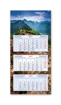 Kalendarz 2017 główka płaska GRAŃ TATR