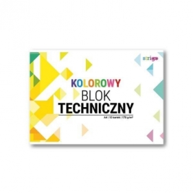 Blok techniczny kolorowy A4/10K (10szt) STRIGO