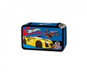 Piórnik podwójny z wyposażeniem Hot Wheels