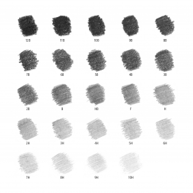 Zestaw ołówków Staedtler Mars Lumograph w metalowym pudełku, 24 szt (12B-10H)