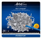 Zestaw ołówków Staedtler Mars Lumograph w metalowym pudełku, 24 szt (12B-10H)