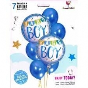 Balony Baby Boy niebieskie