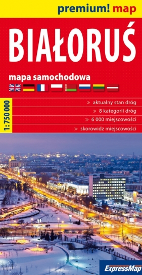 Białoruś mapa samochodowa 1:750 000