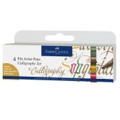 Zestaw do kaligrafii Faber-Castell Pitt Artist Pen, 4 szt. kolory 268, 174, 127, 178