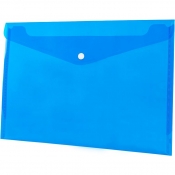 Teczka/koperta plastikowa na guzik Tetis A4, 12 szt. - niebieska (BT611-N)