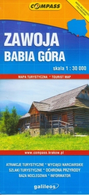 Zawoja Babia Góra skala 1:30000