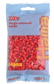 Koraliki Midi w woreczku 1000el czerwone