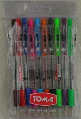 Długopis Fifty mix 10 kolorów TOMA