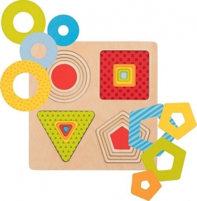 Puzzle warstwowe: kształty geometryczne (GOKI-57705)