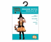 Strój dla dzieci Pomarańczowa Czarownica r.92/104