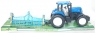 Traktor z broną 37 cm