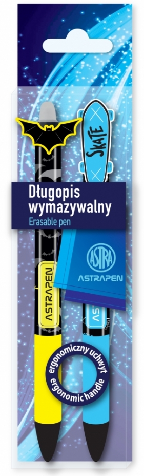Długopis wymazywalny Astrapen Oops! Skate&Bats, 2 szt