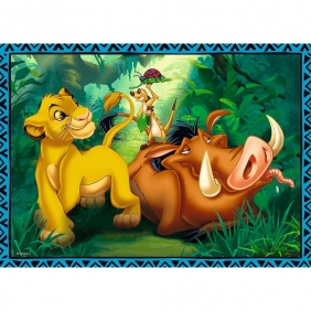 Trefl, Puzzle 4w1: Przygody Króla Lwa (34605)