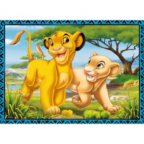 Trefl, Puzzle 4w1: Przygody Króla Lwa (34605)
