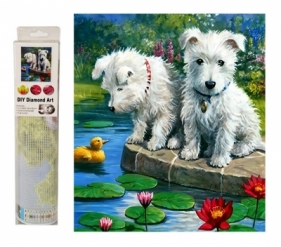 Mozaika diamentowa pieski nad wodą M42048