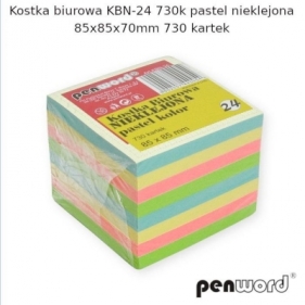 Kostka biurowa pastel 85x85x70mm 730K