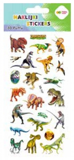 Naklejki 3D Puffy - Real Dino, 9.5 cm x 22 cm, Happy Color