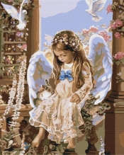 Obraz Malowanie po numerach - Mały aniołek (BS52671)