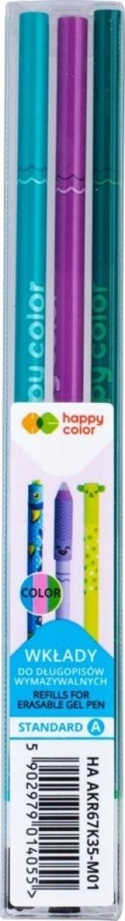 Wkład do długopisu usuwalnego 3 kolory HAPPY COLOR