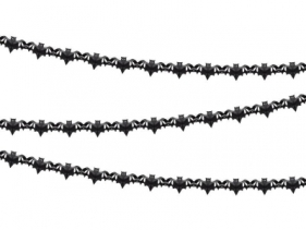Girlanda bibułowa Nietoperze czarny 4m